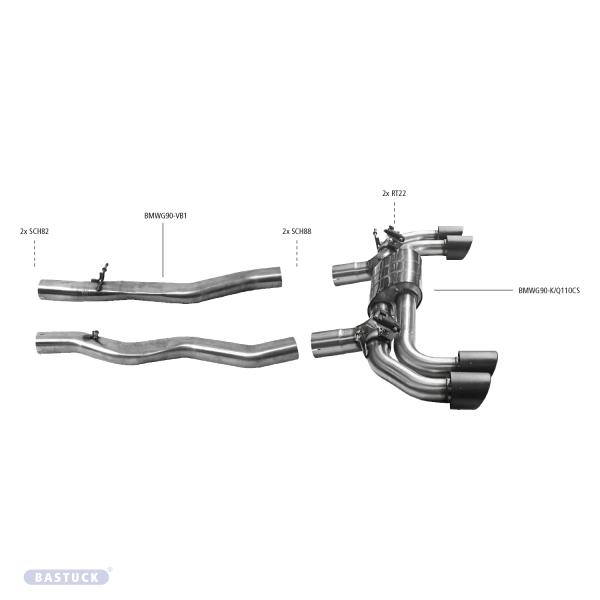 Preview: Komplettanlage m. Endschalldämpfer im RACE-Look